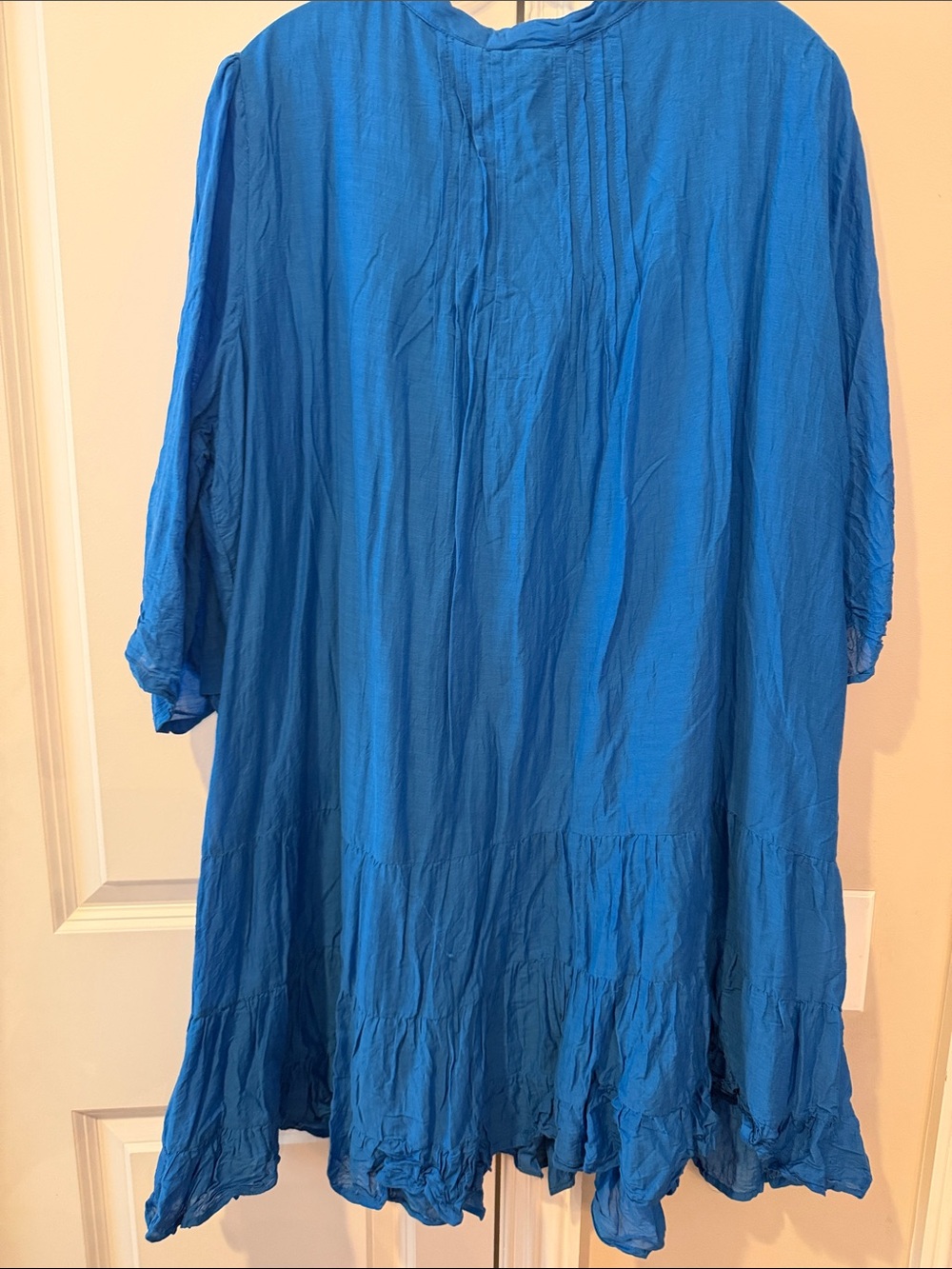Pixie Mood Vibrant Blue Ruffled Button Tunic - Picture 3 of 3